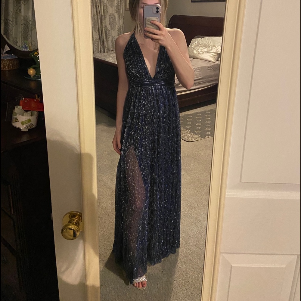 Blue Sparkly Prom Dress